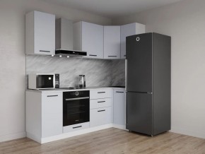 Кухонный гарнитур угловой Смоки 2200*1000 (Стол. 38 мм) в Ревде - revda.ok-mebel.com | фото