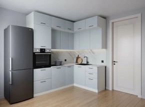 Кухонный гарнитур угловой Смоки 2200*1700 (Стол. 26мм) в Ревде - revda.ok-mebel.com | фото
