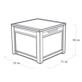 Квадратный сундук Cube Rattan 208 л в Ревде - revda.ok-mebel.com | фото 4