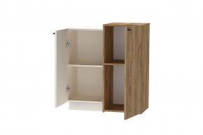 Квадро К-2 Комод 2дв. (ЛДСП миндаль-дуб крафт золотой) в Ревде - revda.ok-mebel.com | фото 2