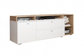 ЛАНС Комод-тумба К202  (дуб бунратти/белый) в Ревде - revda.ok-mebel.com | фото