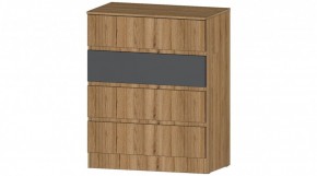 ЛЕНОРА Комод 4 ящика (графит) в Ревде - revda.ok-mebel.com | фото