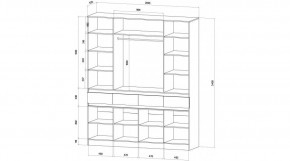 ЛЕНОРА Спальный гарнитур (модульный) графит в Ревде - revda.ok-mebel.com | фото 9