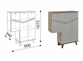 Лимба (гостиная) М07 Тумба (3 двери) правая в Ревде - revda.ok-mebel.com | фото