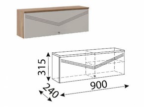 Лимба (гостиная) М10 Шкаф навесной малый в Ревде - revda.ok-mebel.com | фото