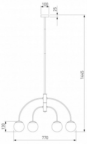 Люстра на штанге Eurosvet Cenacolo 30179/4 черный в Ревде - revda.ok-mebel.com | фото 3