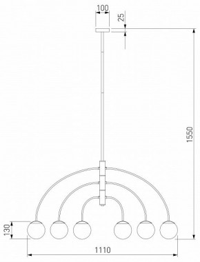 Люстра на штанге Eurosvet Cenacolo 30179/6 черный в Ревде - revda.ok-mebel.com | фото 3