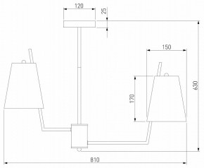 Люстра на штанге Eurosvet Topanga 60173/8 латунь в Ревде - revda.ok-mebel.com | фото 4