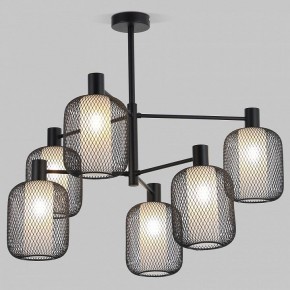 Люстра на штанге Eurosvet Voile 30191/6 черный в Ревде - revda.ok-mebel.com | фото