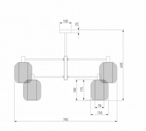 Люстра на штанге Eurosvet Voile 30191/6 черный в Ревде - revda.ok-mebel.com | фото 3