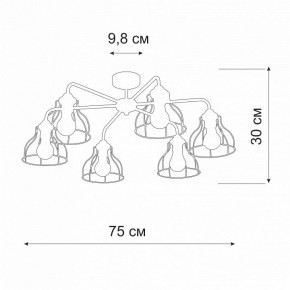 Люстра на штанге Vitaluce V3102 V3102-1/6PL в Ревде - revda.ok-mebel.com | фото 2
