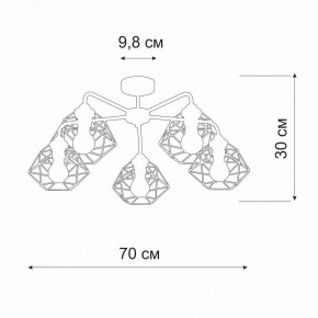 Люстра на штанге Vitaluce V4258 V4258-0/5PL в Ревде - revda.ok-mebel.com | фото 2