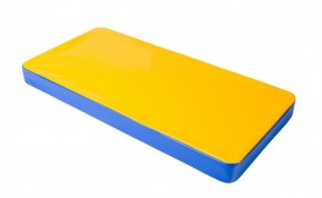 Мат гимнастический 1х0,5х0,08м цв. синий-желтый в Ревде - revda.ok-mebel.com | фото 1