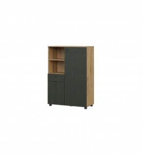 МИЛАН Гостиная (Дуб Золотой/Олива софт) модульная в Ревде - revda.ok-mebel.com | фото 6