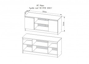 МОРИ МТВ 1200.1 Тумба под ТВ (белый) в Ревде - revda.ok-mebel.com | фото 2