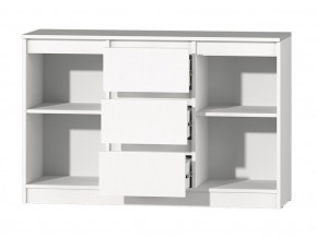 МС "Хилтон" Комод №4 1200 (белый текстурный) в Ревде - revda.ok-mebel.com | фото 3