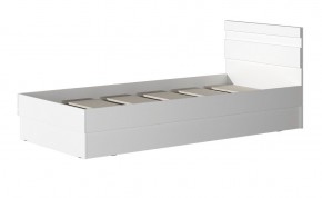 МС "Хилтон" Кровать 0,9 (Белый текстурный) в Ревде - revda.ok-mebel.com | фото 2