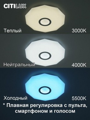 Накладной светильник Citilux Диамант Смарт CL713A30G в Ревде - revda.ok-mebel.com | фото 4