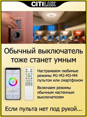 Накладной светильник Citilux Диамант Смарт CL713A30G в Ревде - revda.ok-mebel.com | фото 6