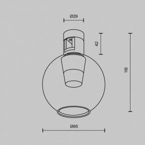 Накладной светильник Maytoni Bubble TR148-1-3W4K-B в Ревде - revda.ok-mebel.com | фото 6