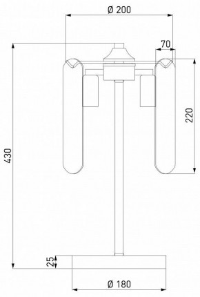 Настольная лампа декоративная Eurosvet Claire 01170/3 золото в Ревде - revda.ok-mebel.com | фото 3