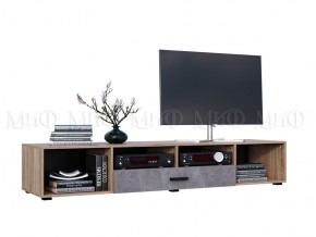 Нэнси New Тумба ТВ ЛДСП (2дв.+1ящ.) Бетон светлый/Сонома в Ревде - revda.ok-mebel.com | фото 2