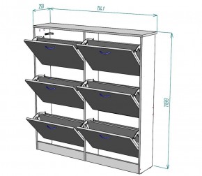 Обувница W13 в Ревде - revda.ok-mebel.com | фото 2