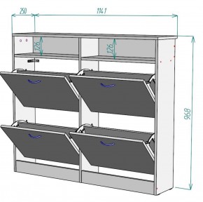 Обувница W15 в Ревде - revda.ok-mebel.com | фото 2