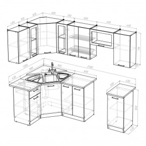 ОЛЬГА Кухонный гарнитур Оптима 1 (1300*2500 мм) в Ревде - revda.ok-mebel.com | фото 2