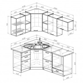 ОЛЬГА Кухонный гарнитур Оптима 4 (1400*2000 мм) в Ревде - revda.ok-mebel.com | фото 2