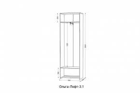 ОЛЬГА-ЛОФТ 3.1 Шкаф 2-х створчатый с зеркалом в Ревде - revda.ok-mebel.com | фото 3