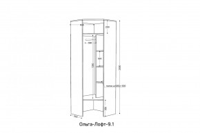 ОЛЬГА-ЛОФТ 9.2 Шкаф угловой с зеркалом в Ревде - revda.ok-mebel.com | фото 2