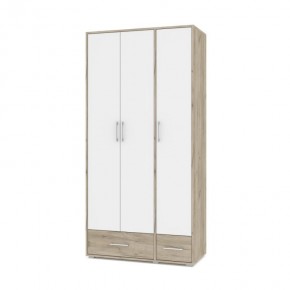 ОЛИВИЯ О32 Шкаф 3-х дверный (дуб серый/белый) в Ревде - revda.ok-mebel.com | фото