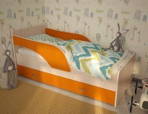 Кровать Кроха (Антошка) с бортиком (щиты) в Ревде - revda.ok-mebel.com | фото 5