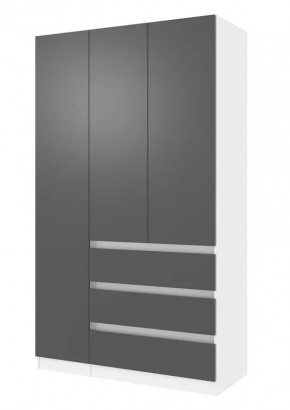 ПАРУС Шкаф 3х- ств. 1200 (белый/графит) в Ревде - revda.ok-mebel.com | фото