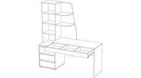 ПИФАГОР Стол компьютерный (дуб вотан/кашемир) в Ревде - revda.ok-mebel.com | фото 3