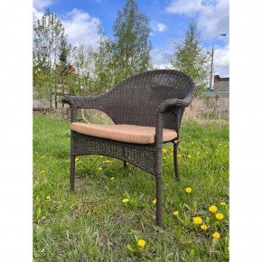 Плетеное кресло LV-140B-Brown с подушкой в комплекте в Ревде - revda.ok-mebel.com | фото 1