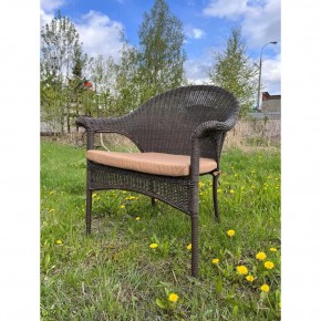 Плетеное кресло LV-140B-Brown с подушкой в комплекте в Ревде - revda.ok-mebel.com | фото 2