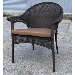 Плетеное кресло LV-140B-Brown с подушкой в комплекте в Ревде - revda.ok-mebel.com | фото 3