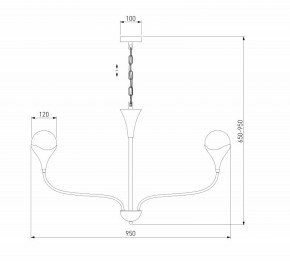 Подвесная люстра Eurosvet Calyx 60169/8 никель в Ревде - revda.ok-mebel.com | фото 3