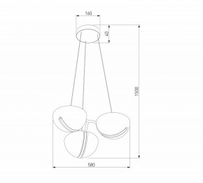 Подвесная люстра Eurosvet Emisfero 50083/3 LED золото в Ревде - revda.ok-mebel.com | фото 6