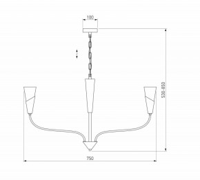 Подвесная люстра Eurosvet Rhyton 60167/6 латунь в Ревде - revda.ok-mebel.com | фото 5