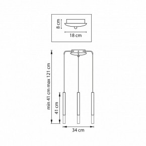 Подвесная люстра Lightstar Tubo L3T747137 в Ревде - revda.ok-mebel.com | фото 3