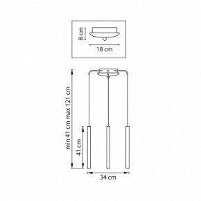 Подвесная люстра Lightstar Tubo L3T747247 в Ревде - revda.ok-mebel.com | фото 3