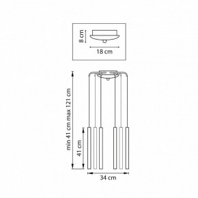 Подвесная люстра Lightstar Tubo L8T747247 в Ревде - revda.ok-mebel.com | фото 3