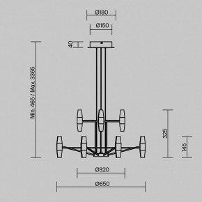 Подвесная люстра Maytoni Arana MOD401PL-L72BS3K в Ревде - revda.ok-mebel.com | фото 5