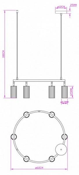 Подвесная люстра Moderli Cora V11602-6P в Ревде - revda.ok-mebel.com | фото 5