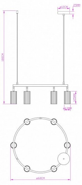 Подвесная люстра Moderli Cora V11603-6P в Ревде - revda.ok-mebel.com | фото 6