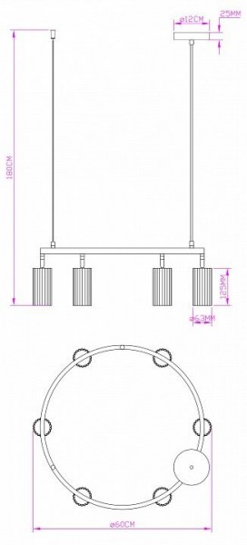 Подвесная люстра Moderli Cora V11604-6P в Ревде - revda.ok-mebel.com | фото 6