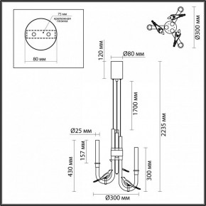 Подвесная люстра Odeon Light Lark 5431/6L в Ревде - revda.ok-mebel.com | фото 5